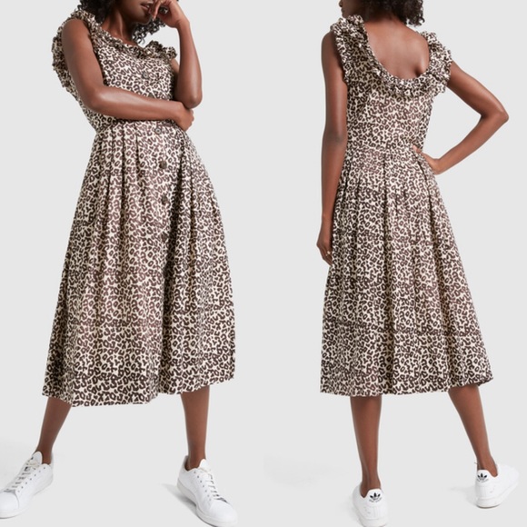 Sea New York Dresses & Skirts - Sea New York Lottie Leopard Print Midi Dress